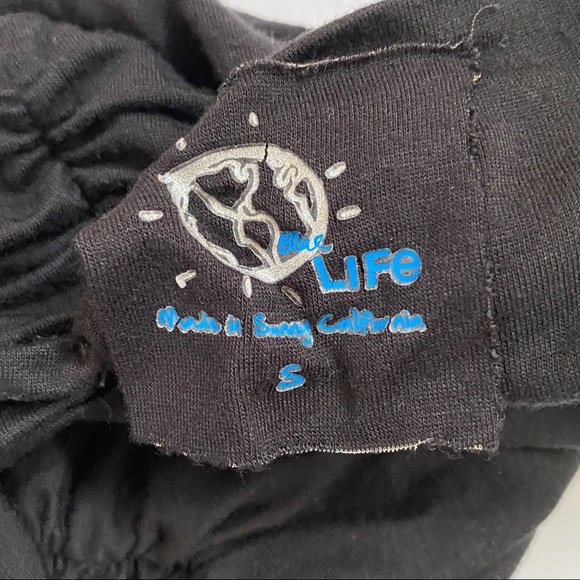 Blue life ruched center black tank top bodysuit - Picture 6 of 7